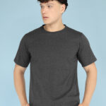 Men's Luxury Pima Cotton Round Neck Charcoal T-Shirt, Soft, Lightweight, Everyday Comfort