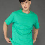 Men's Luxury Pima Cotton Oversized Sea Green T-Shirt, Soft, Lightweight, Everyday Comfort