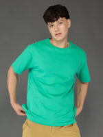 Men's Luxury Pima Cotton Oversized Sea Green T-Shirt, Soft, Lightweight, Everyday Comfort
