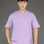 Men's Luxury Pima Cotton Oversized Lilac Purple T-Shirt, Soft, Lightweight, Everyday Comfort