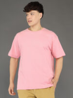 Men's Luxury Pima Cotton Oversized Pink T-Shirt, Soft, Lightweight, Everyday Comfort