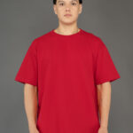 Men's Luxury Pima Cotton Oversized Red T-Shirt, Soft, Lightweight, Everyday Comfort
