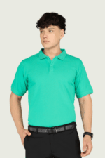 Men's Luxury Pima Cotton Polo Sea Green T-Shirt, Soft, Lightweight, Everyday Comfort