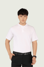 Men's Luxury Pima Cotton Polo White T-Shirt, Soft, Lightweight, Everyday Comfort