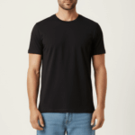Men's Luxury Pima Cotton Round Neck Black T-Shirt, Soft, Lightweight, Everyday Comfort