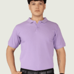 Men's Luxury Pima Cotton Polo Lilac Purple T-Shirt, Soft, Lightweight, Everyday Comfort