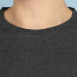 Men's Luxury Pima Cotton Round Neck Charcoal T-Shirt, Soft, Lightweight, Everyday Comfort - Image 2