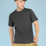 Men's Luxury Pima Cotton Round Neck Charcoal T-Shirt, Soft, Lightweight, Everyday Comfort