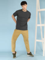 Men's Luxury Pima Cotton Round Neck Charcoal T-Shirt, Soft, Lightweight, Everyday Comfort - Image 4