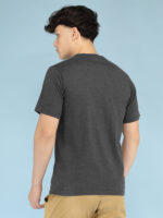 Men's Luxury Pima Cotton Round Neck Charcoal T-Shirt, Soft, Lightweight, Everyday Comfort - Image 6