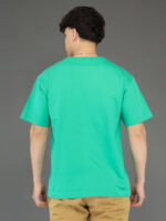 Men's Luxury Pima Cotton Oversized Sea Green T-Shirt, Soft, Lightweight, Everyday Comfort - Image 4