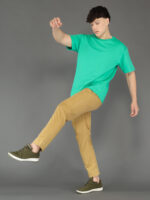 Men's Luxury Pima Cotton Oversized Sea Green T-Shirt, Soft, Lightweight, Everyday Comfort - Image 6