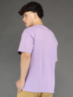 Men's Luxury Pima Cotton Oversized Lilac Purple T-Shirt, Soft, Lightweight, Everyday Comfort - Image 3
