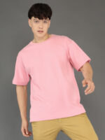 Men's Luxury Pima Cotton Oversized Pink T-Shirt, Soft, Lightweight, Everyday Comfort - Image 3