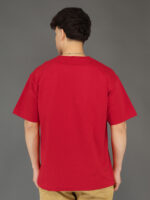 Men's Luxury Pima Cotton Oversized Red T-Shirt, Soft, Lightweight, Everyday Comfort - Image 5