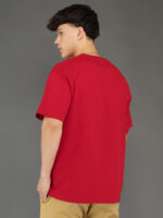 Men's Luxury Pima Cotton Oversized Red T-Shirt, Soft, Lightweight, Everyday Comfort - Image 6