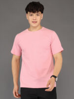 Men's Luxury Pima Cotton Round Neck Pink T-Shirt, Soft, Lightweight, Everyday Comfort - Image 2