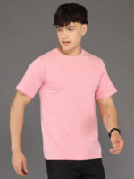 Men's Luxury Pima Cotton Round Neck Pink T-Shirt, Soft, Lightweight, Everyday Comfort - Image 3