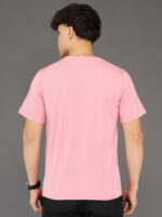 Men's Luxury Pima Cotton Round Neck Pink T-Shirt, Soft, Lightweight, Everyday Comfort - Image 4