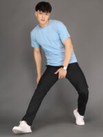 Men's Luxury Pima Cotton Round Neck Sky Blue T-Shirt, Soft, Lightweight, Everyday Comfort - Image 2