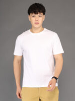 Men's Luxury Pima Cotton Round Neck White T-Shirt, Soft, Lightweight, Everyday Comfort