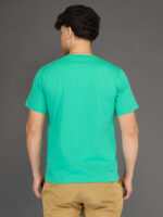 Men's Luxury Pima Cotton Round Neck Sea Green T-Shirt, Soft, Lightweight, Everyday Comfort - Image 3