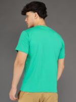 Men's Luxury Pima Cotton Round Neck Sea Green T-Shirt, Soft, Lightweight, Everyday Comfort - Image 4