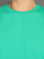 Men's Luxury Pima Cotton Round Neck Sea Green T-Shirt, Soft, Lightweight, Everyday Comfort - Image 6