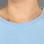 Men's Luxury Pima Cotton Oversized Sky Blue T-Shirt, Soft, Lightweight, Everyday Comfort - Image 5