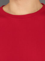 Men's Luxury Pima Cotton Round Neck Red T-Shirt, Soft, Lightweight, Everyday Comfort - Image 6