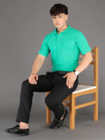 Men's Luxury Pima Cotton Polo Sea Green T-Shirt, Soft, Lightweight, Everyday Comfort - Image 4