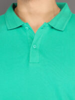 Men's Luxury Pima Cotton Polo Sea Green T-Shirt, Soft, Lightweight, Everyday Comfort - Image 5