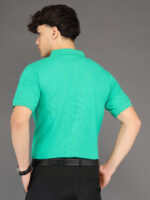 Men's Luxury Pima Cotton Polo Sea Green T-Shirt, Soft, Lightweight, Everyday Comfort - Image 6