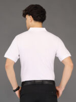 Men's Luxury Pima Cotton Polo White T-Shirt, Soft, Lightweight, Everyday Comfort - Image 5