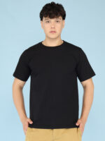 Men's Luxury Pima Cotton Round Neck Black T-Shirt, Soft, Lightweight, Everyday Comfort - Image 3