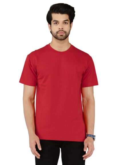 Men’s Luxury Pima Cotton Oversized Red T-Shirt – Soft, Lightweight, Everyday Comfort